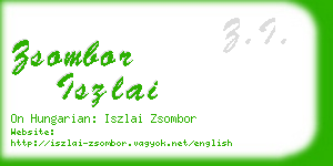 zsombor iszlai business card